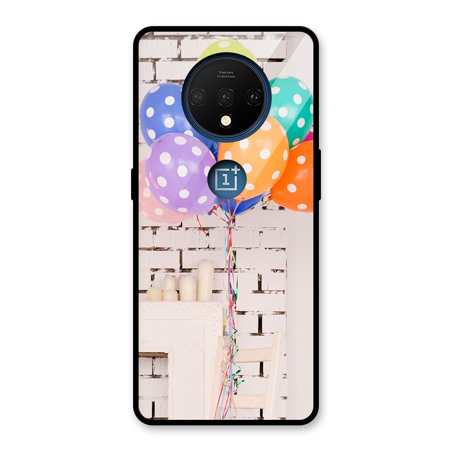 Party Balloons Glass Back Case for OnePlus 7T