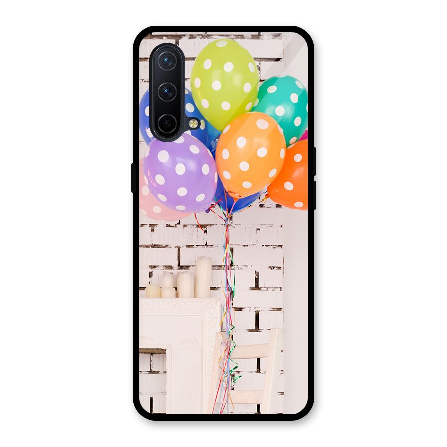 Party Balloons Glass Back Case for OnePlus Nord CE 5G