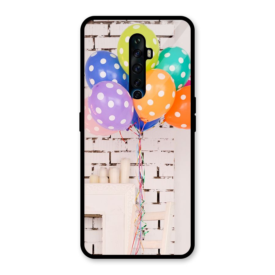 Party Balloons Glass Back Case for Oppo Reno2 Z