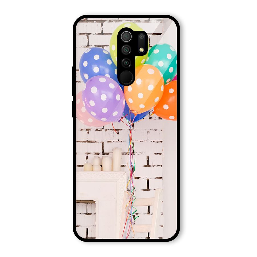 Party Balloons Glass Back Case for Poco M2