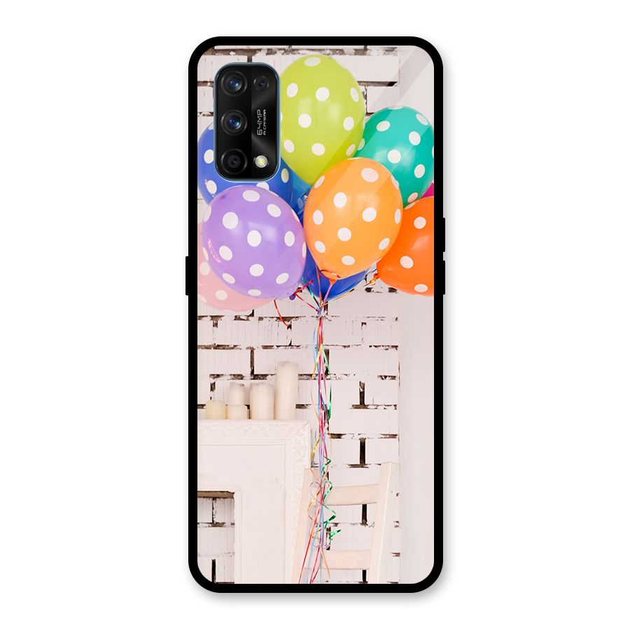 Party Balloons Glass Back Case for Realme 7 Pro