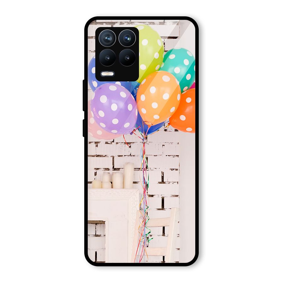 Party Balloons Glass Back Case for Realme 8