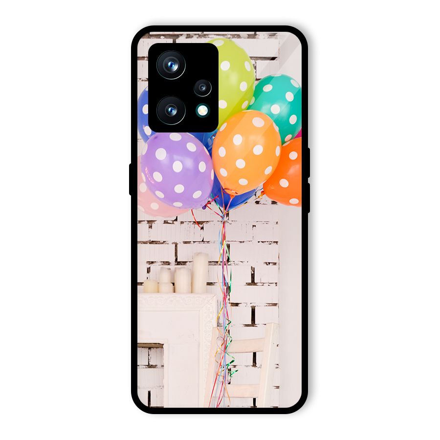 Party Balloons Glass Back Case for Realme 9 Pro Plus 5G