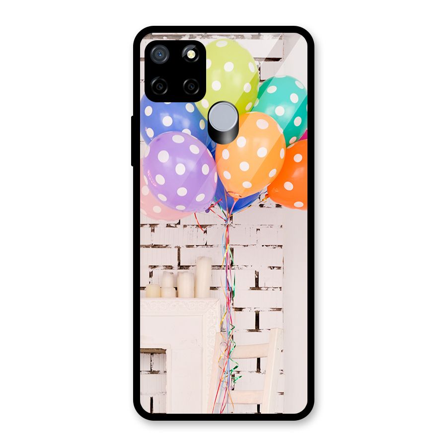 Party Balloons Glass Back Case for Realme C15