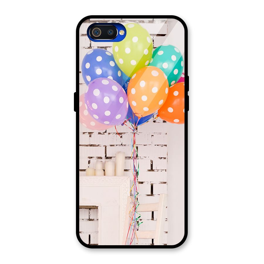 Party Balloons Glass Back Case for Realme C2