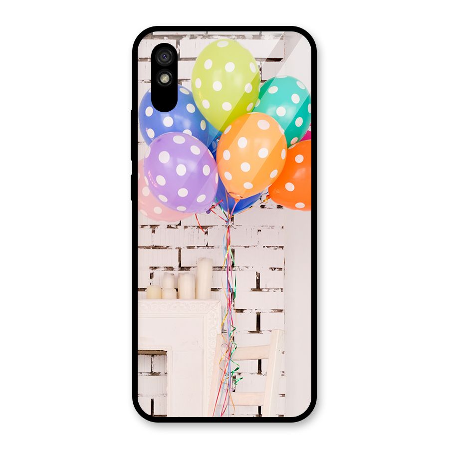 Party Balloons Glass Back Case for Redmi 9i