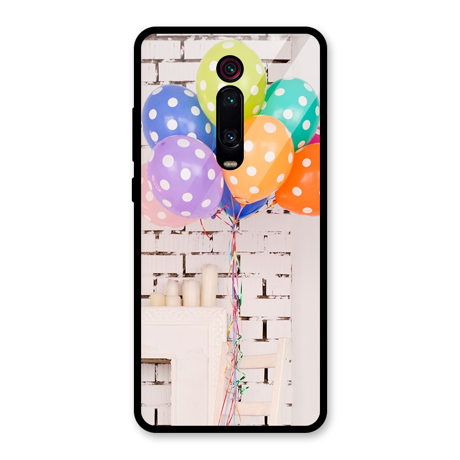 Party Balloons Glass Back Case for Redmi K20 Pro