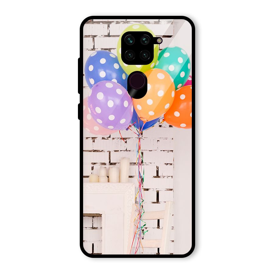 Party Balloons Glass Back Case for Redmi Note 9