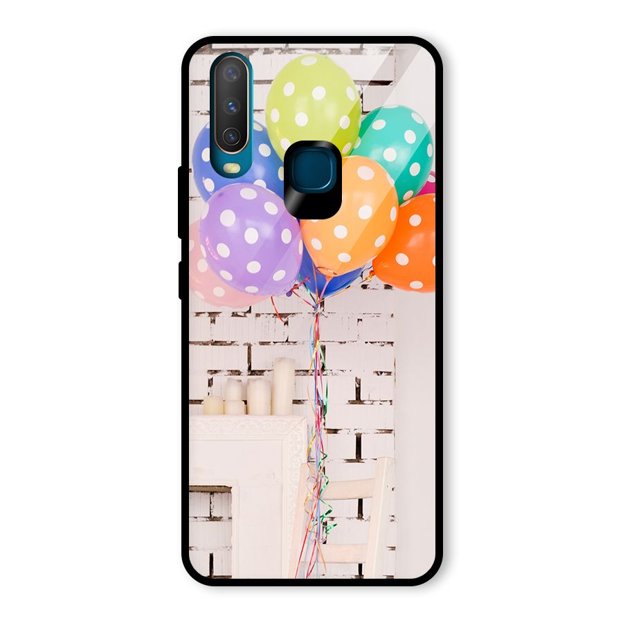 Party Balloons Glass Back Case for Vivo U10