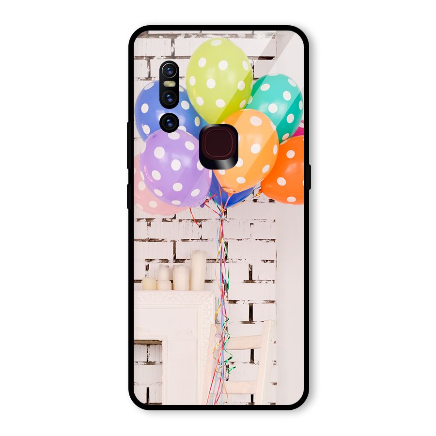 Party Balloons Glass Back Case for Vivo V15