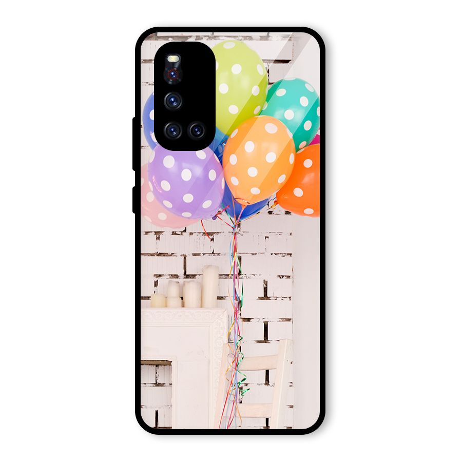 Party Balloons Glass Back Case for Vivo V19