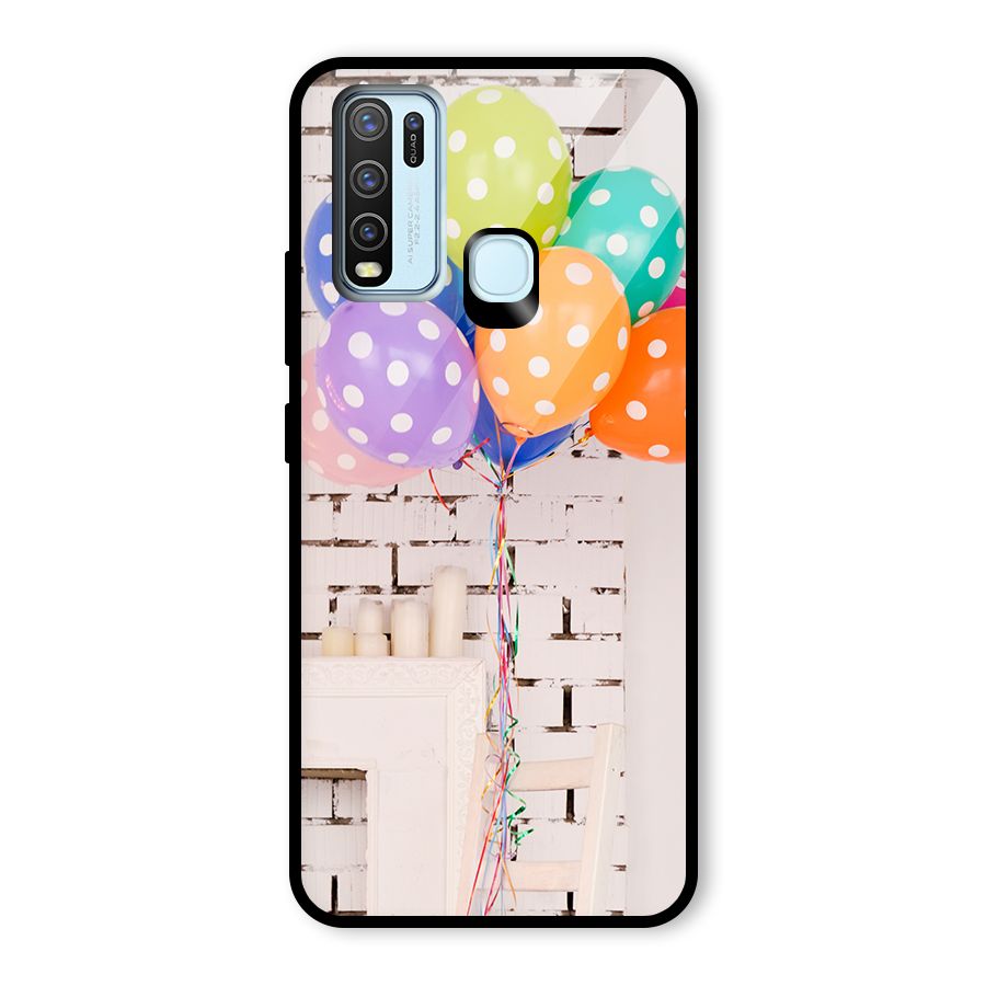 Party Balloons Glass Back Case for Vivo Y30