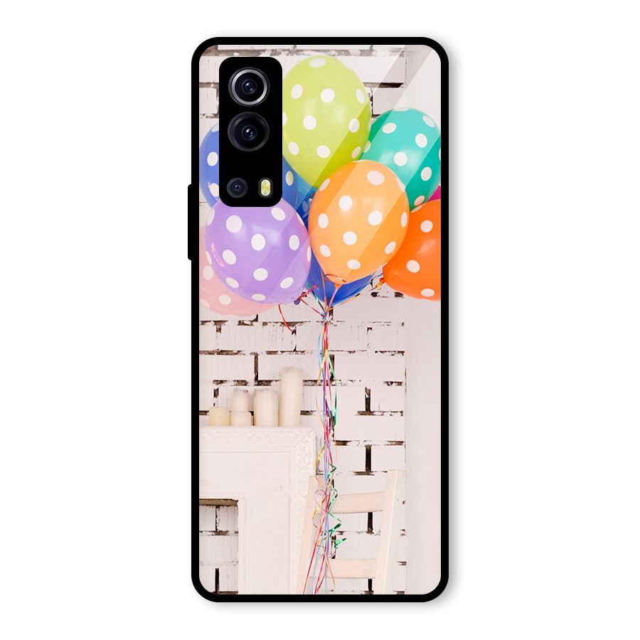 Party Balloons Glass Back Case for Vivo iQOO Z3