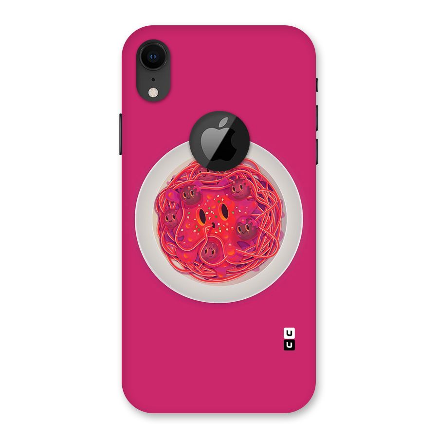 Pasta Cute Back Case for iPhone XR Logo Cut