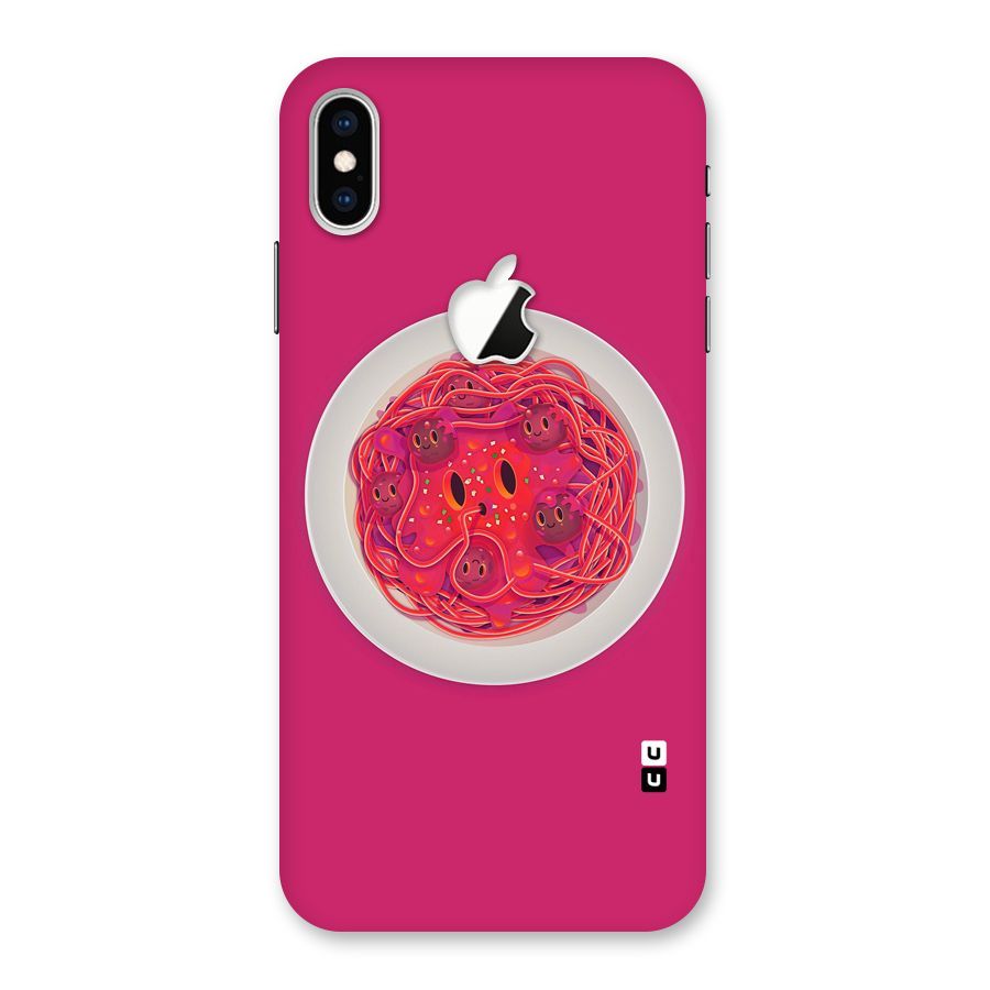 Pasta Cute Back Case for iPhone XS Max Apple Cut