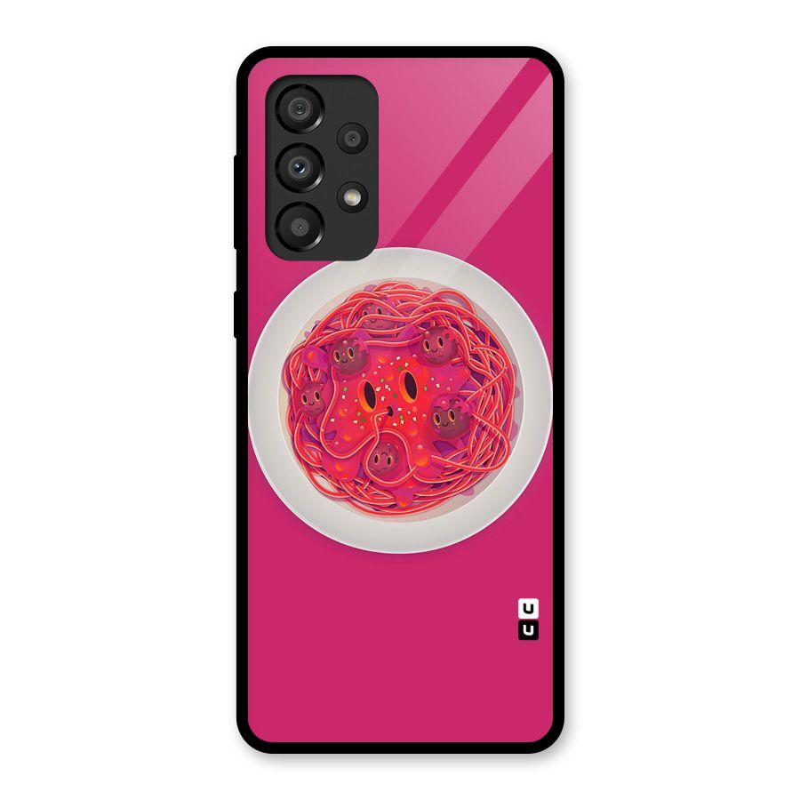 Pasta Cute Glass Back Case for Galaxy A33 5G