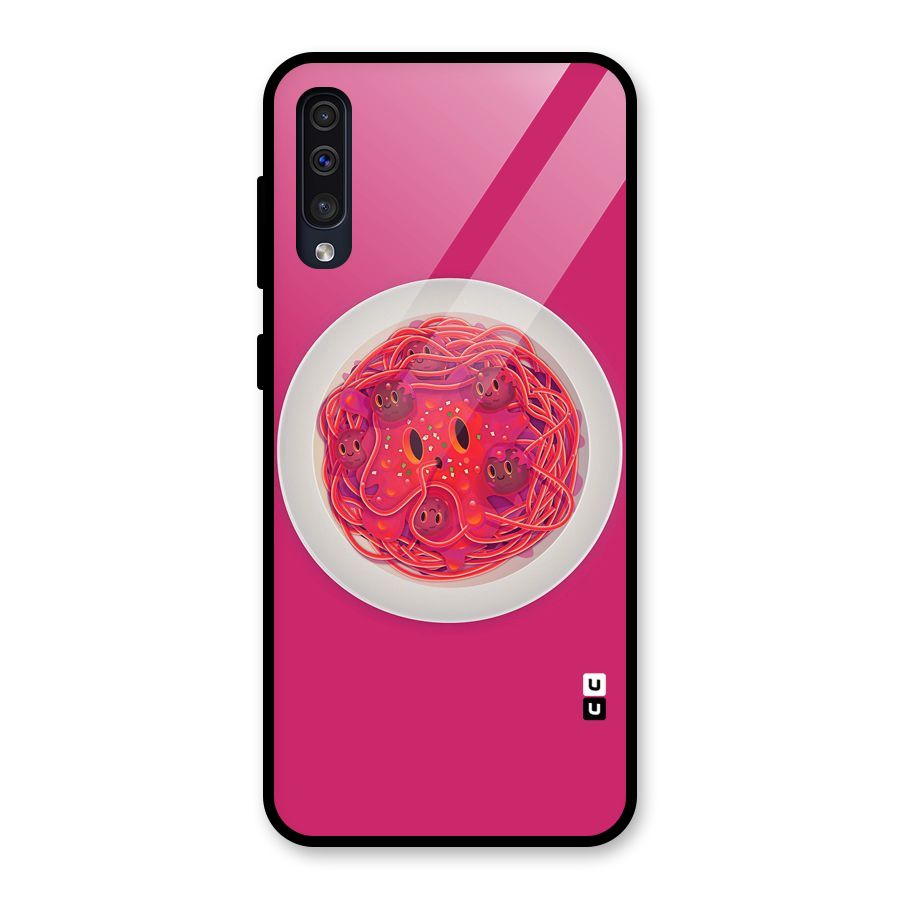 Pasta Cute Glass Back Case for Galaxy A50s