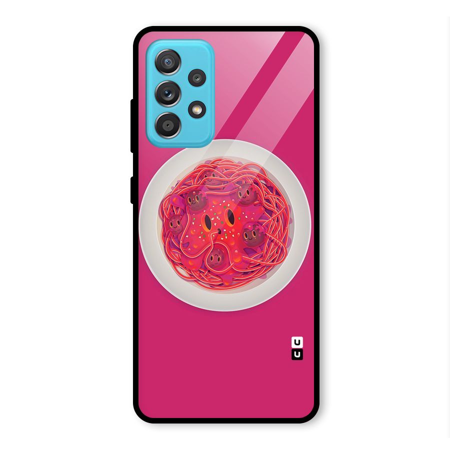 Pasta Cute Glass Back Case for Galaxy A52s 5G