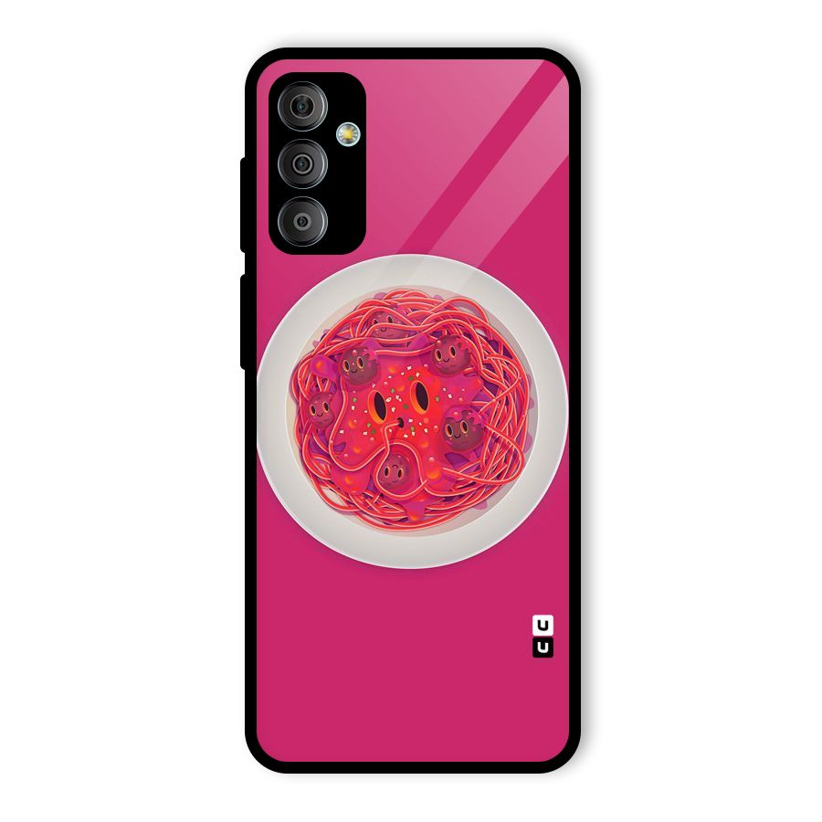 Pasta Cute Glass Back Case for Galaxy F23