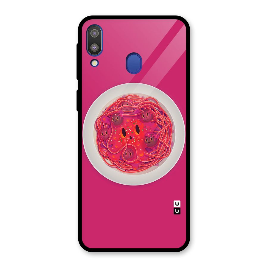 Pasta Cute Glass Back Case for Galaxy M20