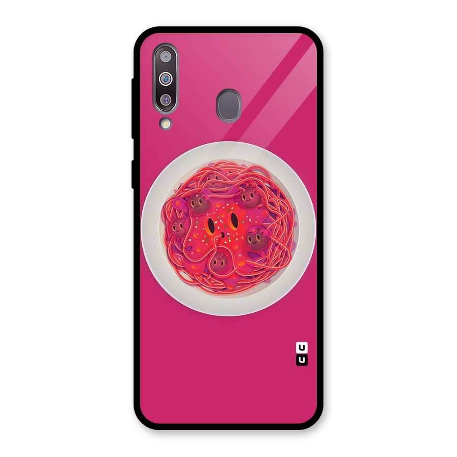 Pasta Cute Glass Back Case for Galaxy M30