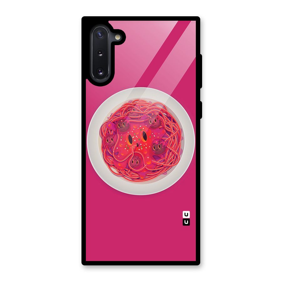 Pasta Cute Glass Back Case for Galaxy Note 10