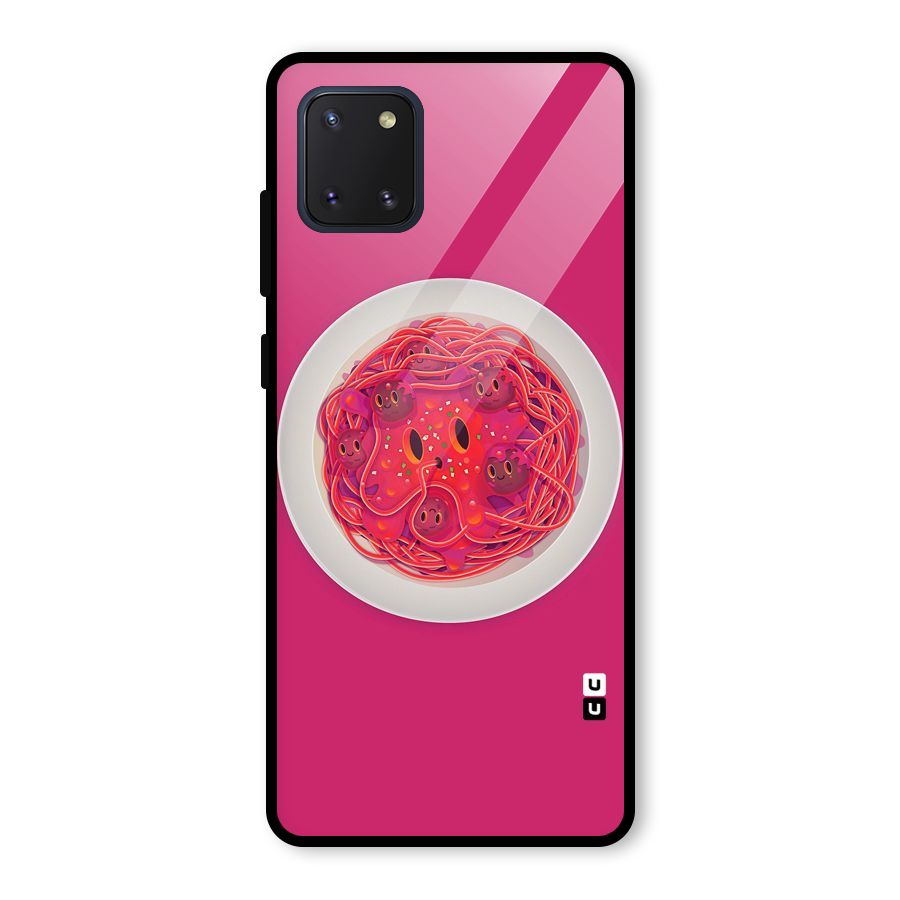 Pasta Cute Glass Back Case for Galaxy Note 10 Lite