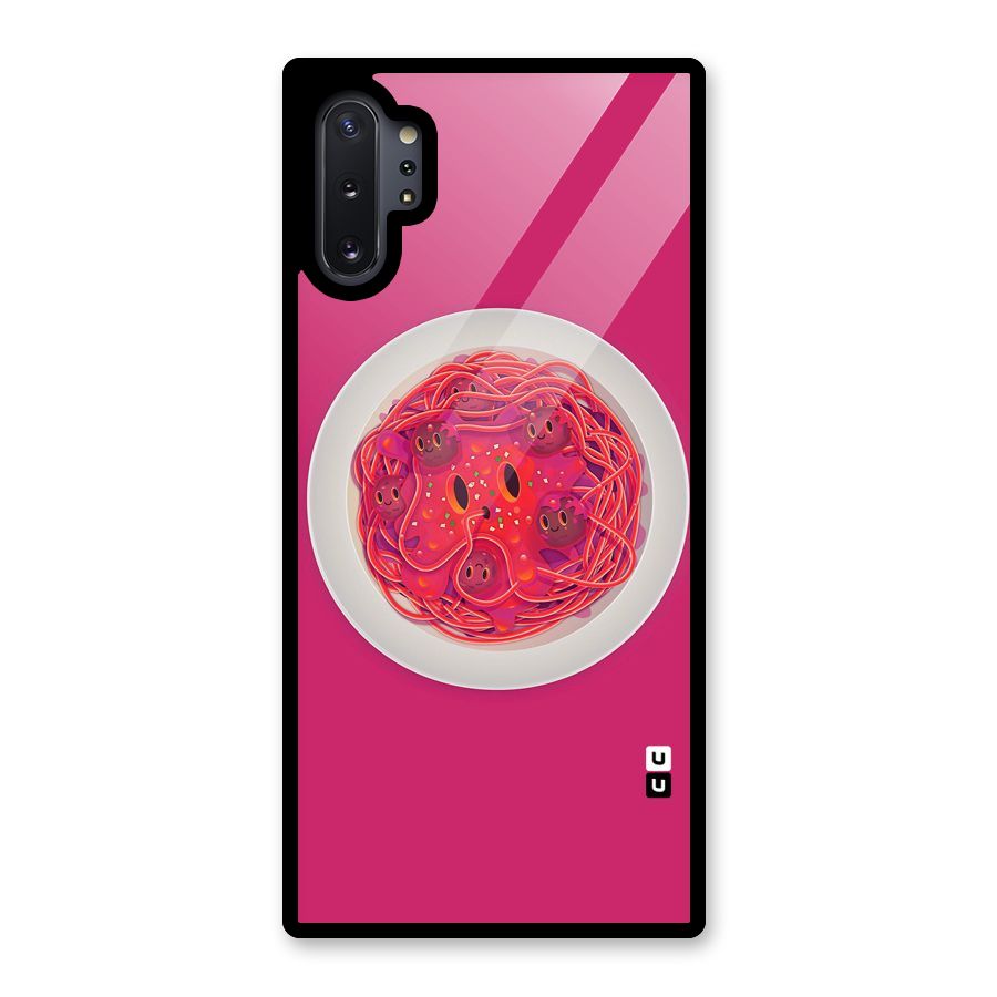 Pasta Cute Glass Back Case for Galaxy Note 10 Plus