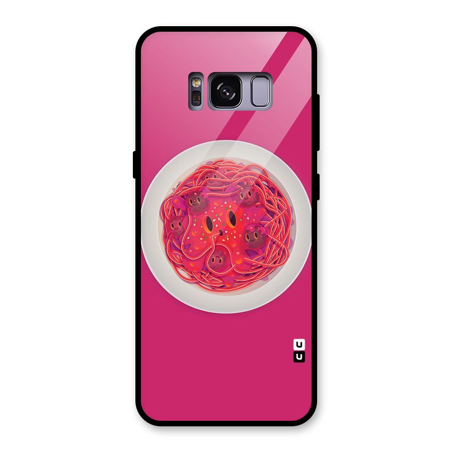 Pasta Cute Glass Back Case for Galaxy S8