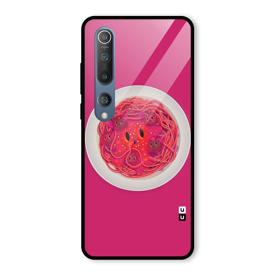 Pasta Cute Glass Back Case for Mi 10