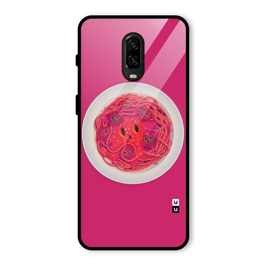 Pasta Cute Glass Back Case for OnePlus 6T