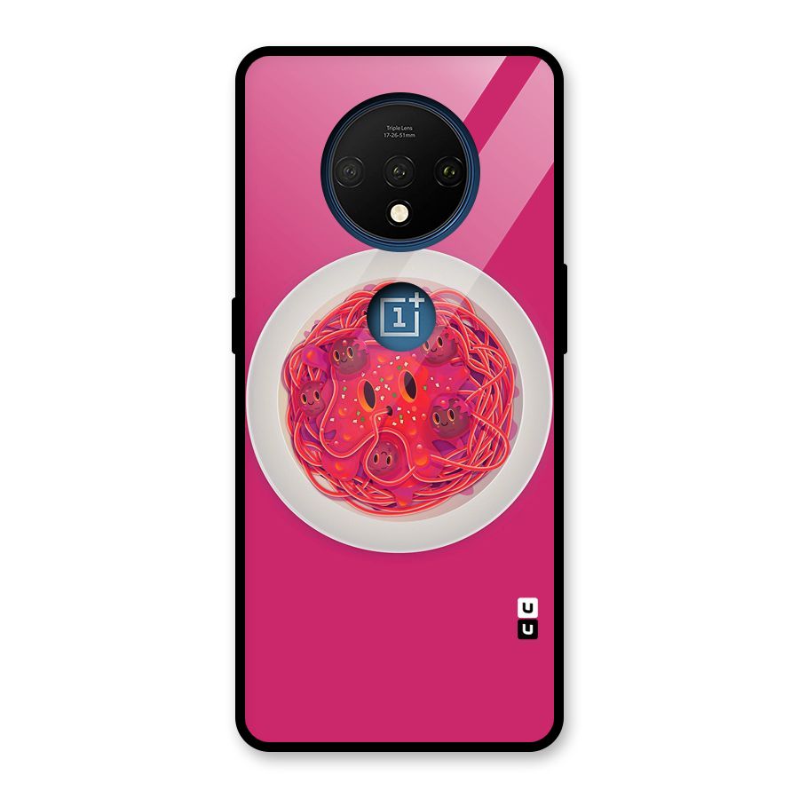Pasta Cute Glass Back Case for OnePlus 7T