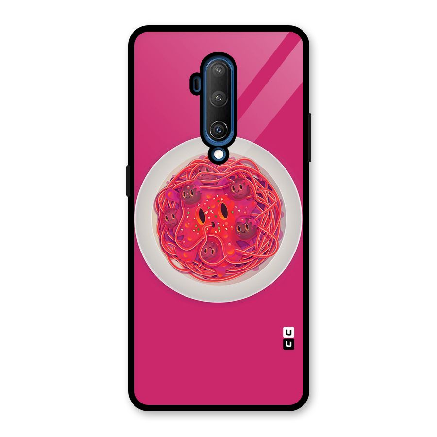 Pasta Cute Glass Back Case for OnePlus 7T Pro