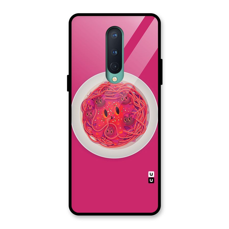 Pasta Cute Glass Back Case for OnePlus 8