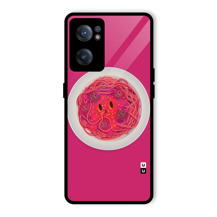 Pasta Cute Glass Back Case for OnePlus Nord CE 2 5G