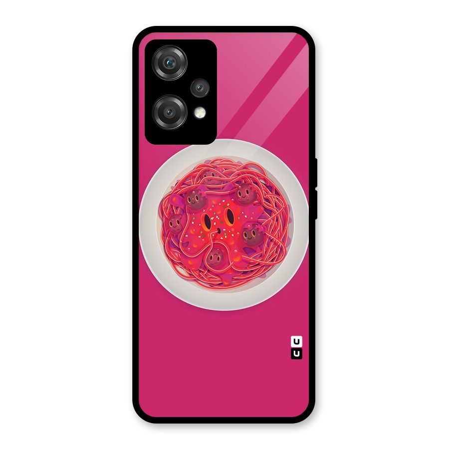 Pasta Cute Glass Back Case for OnePlus Nord CE 2 Lite 5G