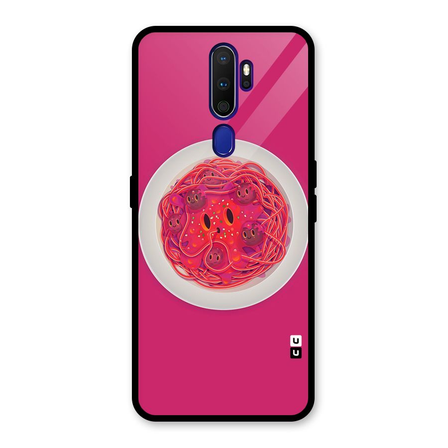 Pasta Cute Glass Back Case for Oppo A9 (2020)