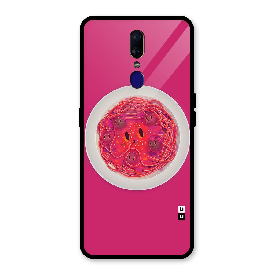 Pasta Cute Glass Back Case for Oppo F11
