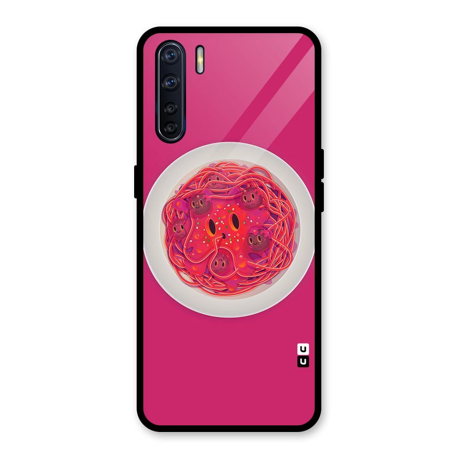 Pasta Cute Glass Back Case for Oppo F15