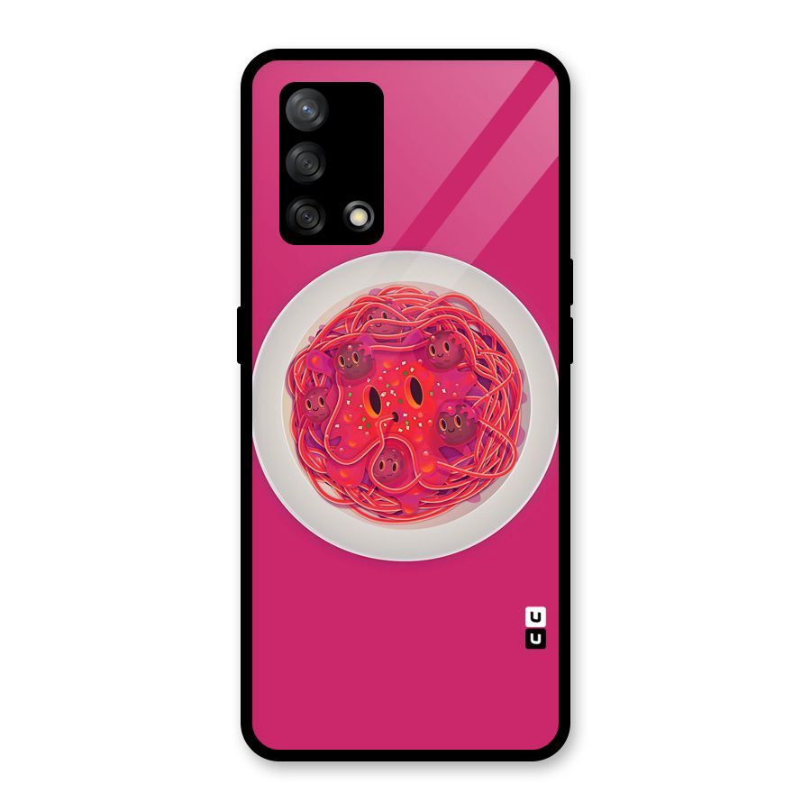 Pasta Cute Glass Back Case for Oppo F19