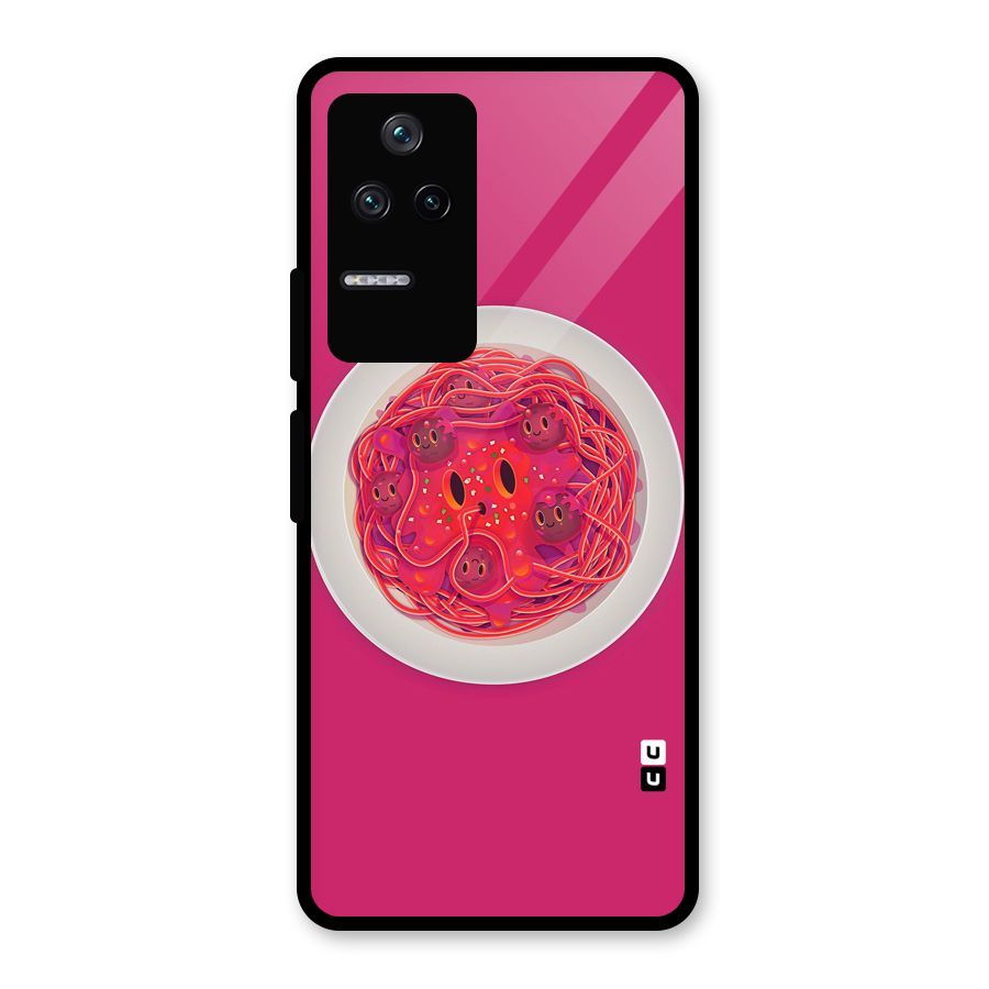 Pasta Cute Glass Back Case for Poco F4 5G