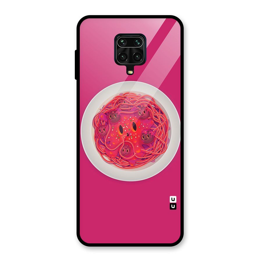 Pasta Cute Glass Back Case for Poco M2 Pro