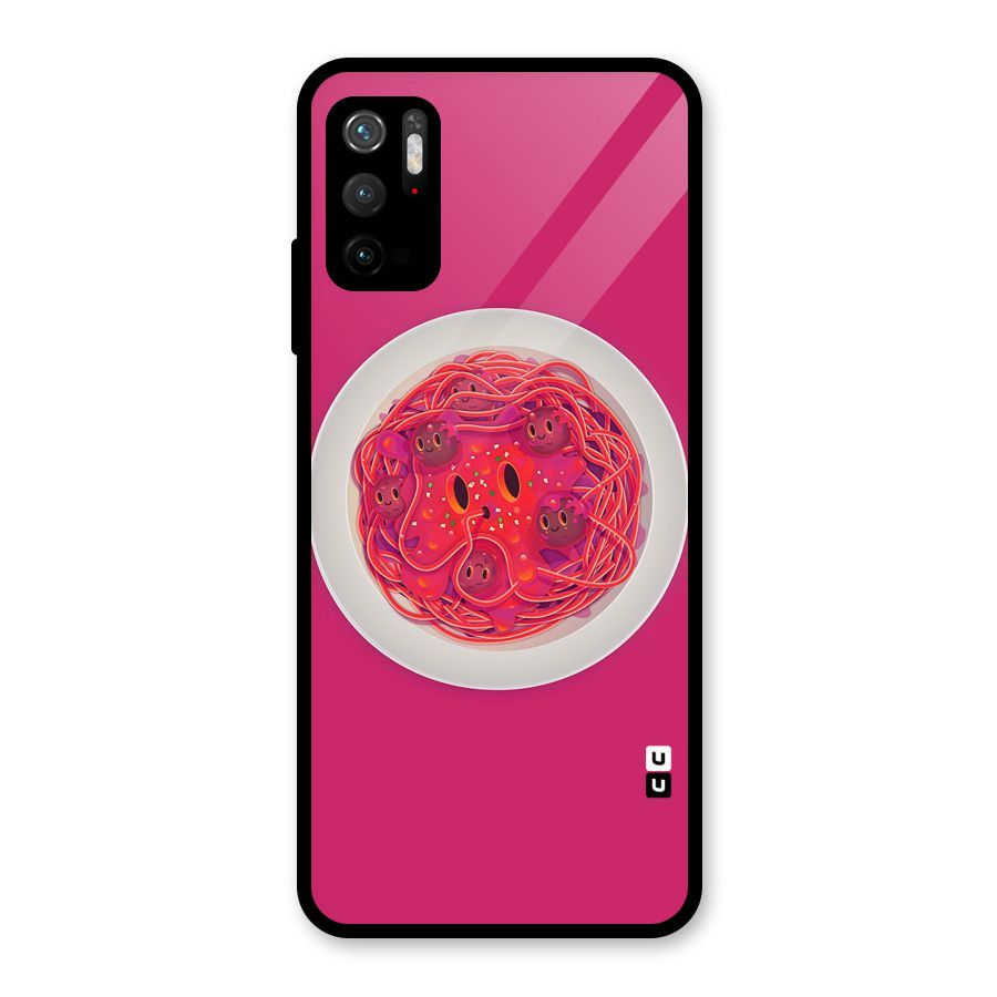 Pasta Cute Glass Back Case for Poco M3 Pro 5G