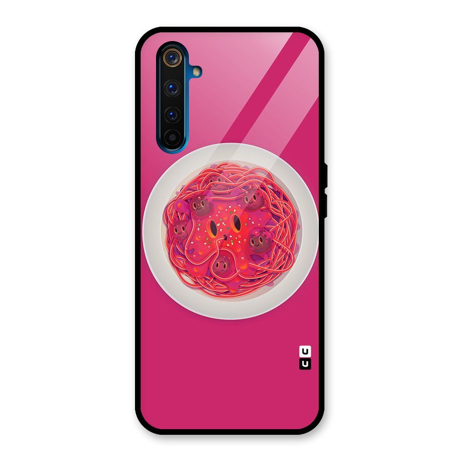 Pasta Cute Glass Back Case for Realme 6 Pro