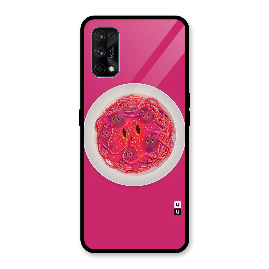 Pasta Cute Glass Back Case for Realme 7 Pro