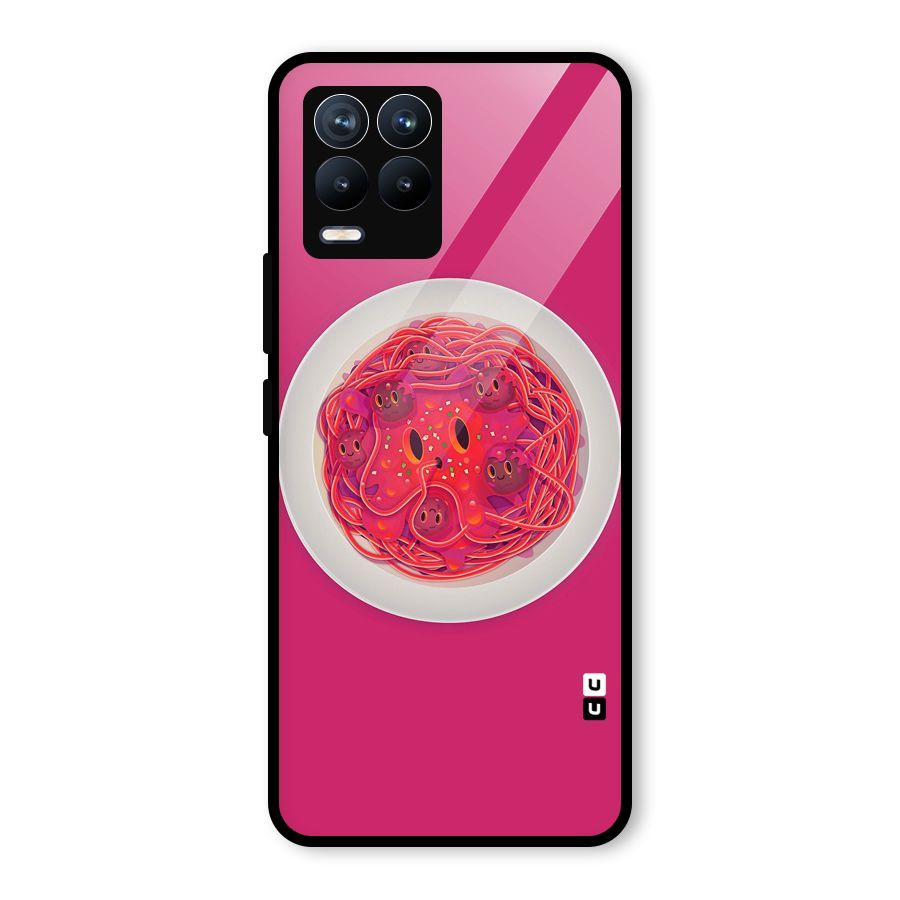 Pasta Cute Glass Back Case for Realme 8