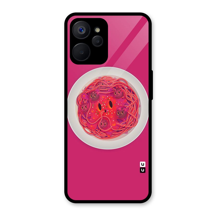 Pasta Cute Glass Back Case for Realme 9i 5G