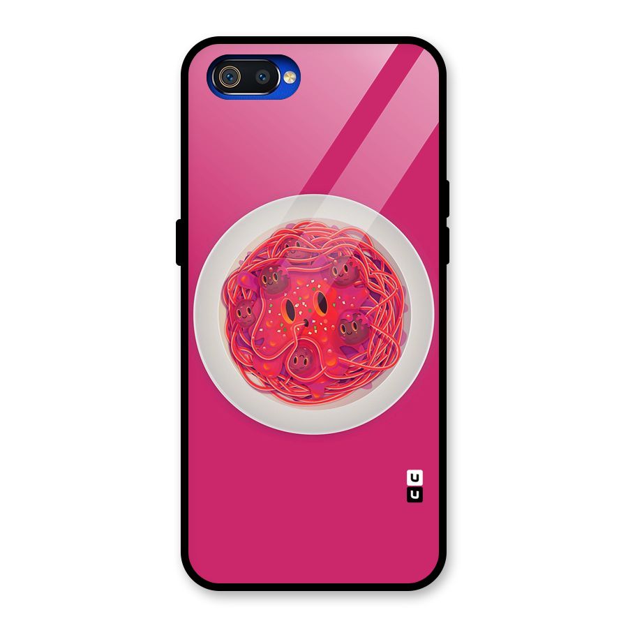 Pasta Cute Glass Back Case for Realme C2