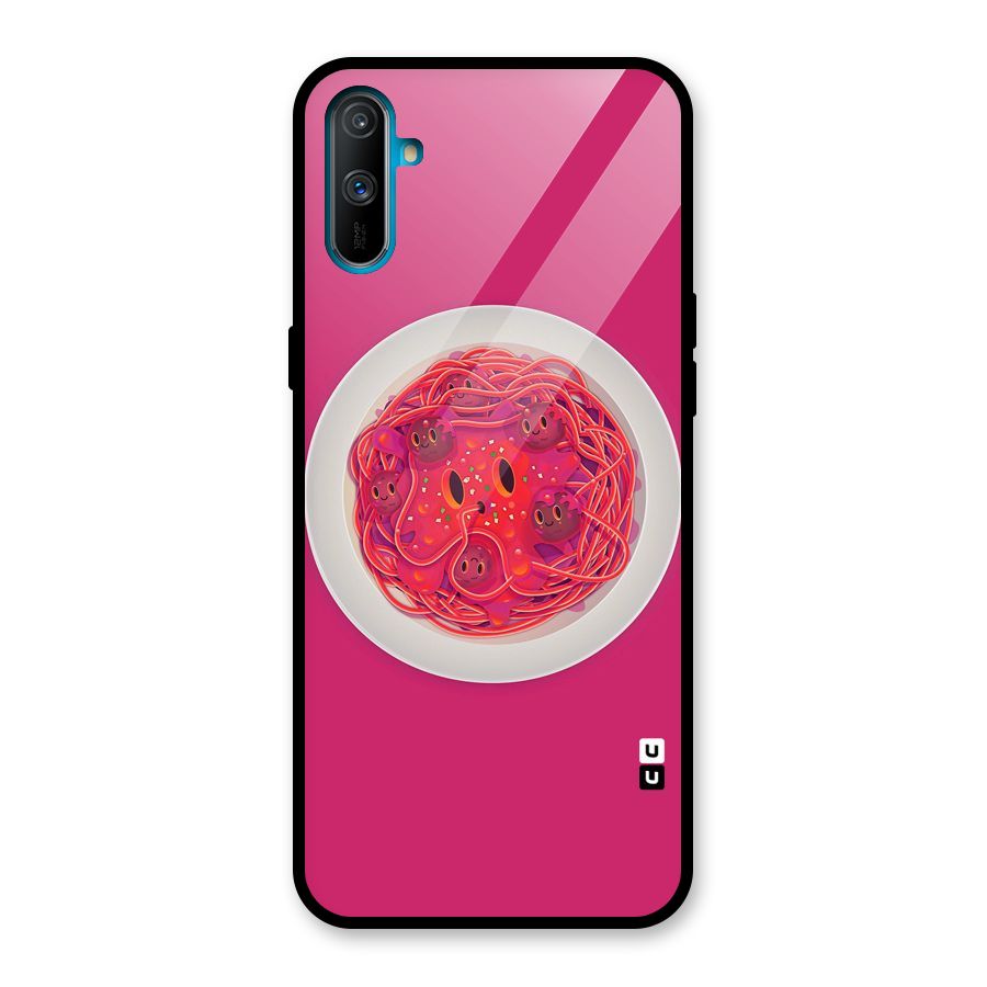 Pasta Cute Glass Back Case for Realme C3