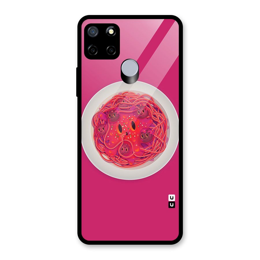 Pasta Cute Glass Back Case for Realme Narzo 20